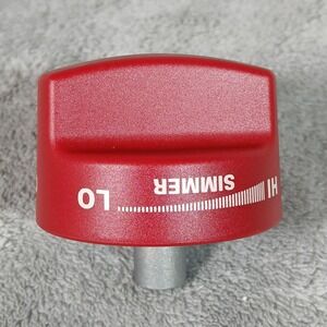 Wolf 822197 Red Gas Range Burner Control Knob KIP 5J42 Replacement Simmer Hi Lo